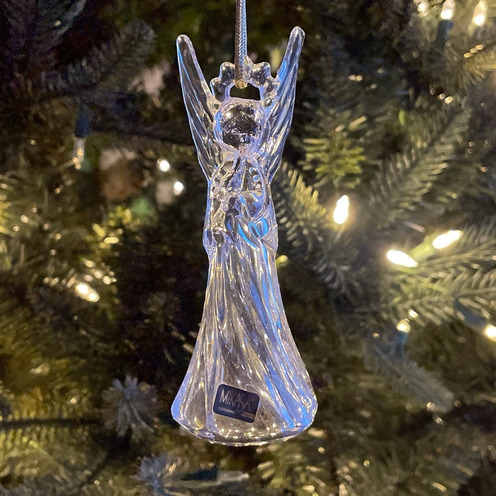 Mikasa Vintage Crystal Heavenly Music Trumpeting Angel Ornament (#SN090/531)